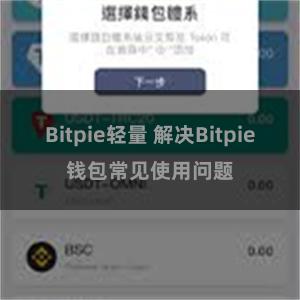 Bitpie轻量 解决Bitpie钱包常见使用问题