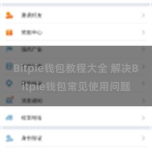 Bitpie钱包教程大全 解决Bitpie钱包常见使用问题