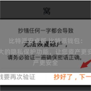 比特派安卓版 比特派钱包：强大的隐私保护功能，让您资产更安全