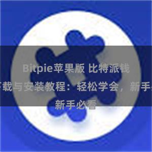 Bitpie苹果版 比特派钱包下载与安装教程：轻松学会，新手必看