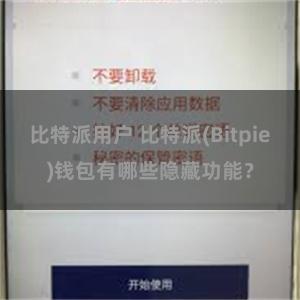 比特派用户 比特派(Bitpie)钱包有哪些隐藏功能？