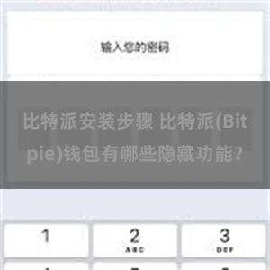 比特派安装步骤 比特派(Bitpie)钱包有哪些隐藏功能？