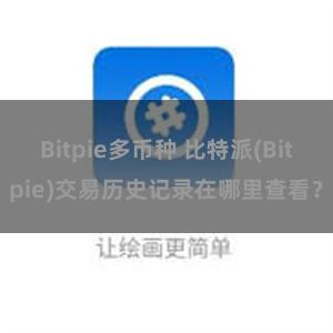 Bitpie多币种 比特派(Bitpie)交易历史记录在哪里查看？