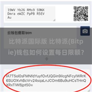 比特派国际版 比特派(Bitpie)钱包如何设置每日限额？