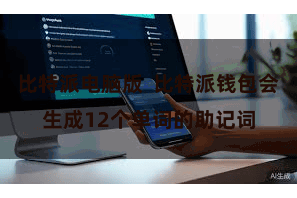 比特派电脑版  比特派钱包会生成12个单词的助记词